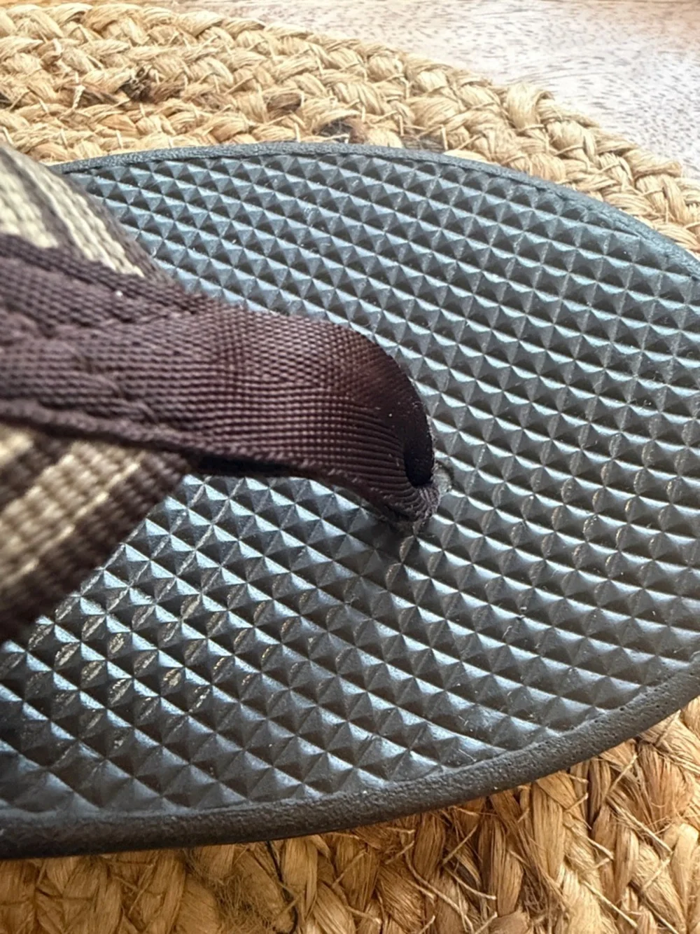 Chaco women’s hipthong  ecotread brown stripe circus backless sandal size 9 - Picture 11 of 15